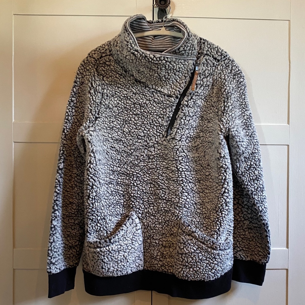 Maurices Fleece Zip Cowl Neck Sweatshirt
